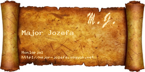 Major Jozefa névjegykártya